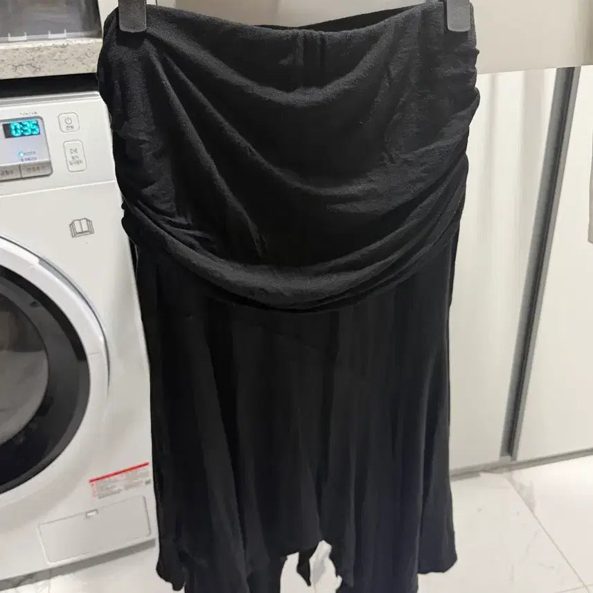 [SOLD OUT] 2000아카이브스 롱 스커트 FLARED TIE SKIRT Black