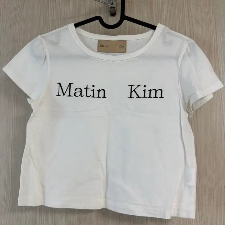 [BUNJANG] Matin Kim Logo Crop T-Shirt / 마탱킴 Matin Kim 로고  크롭 반팔