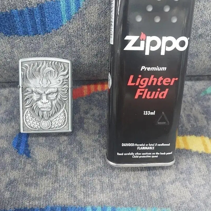 [BUNJANG] Zippo Lighter + Oil Set with Sun Wukong Engraving / 지포 라이터 + 오일 세트