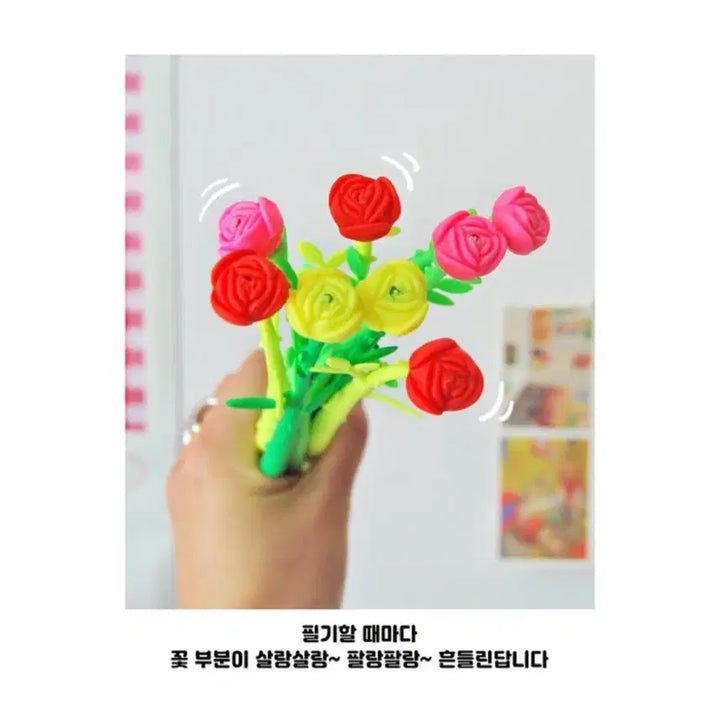 [BUNJANG] Rose Ballpoint Pens Set (9 pcs) / [미개봉 새상품] 장미 볼펜 9개 일괄