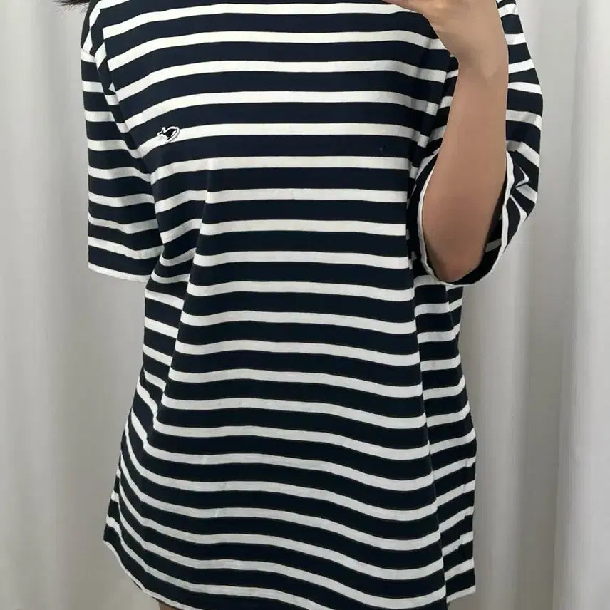 [BUNJANG] Neithers Striped Short Sleeve T-Shirt / 네이더스 스트라이프 반팔