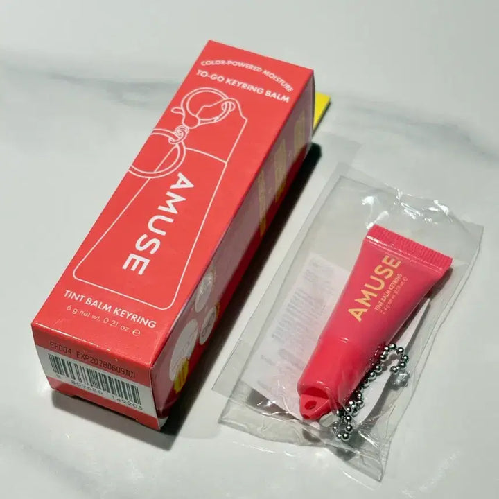[BUNJANG] Amuse Tint Balm Keychain Rose Me + Mini Tint Balm / 어뮤즈 틴트밤 키링 05 로즈미 + 미니 틴트밤