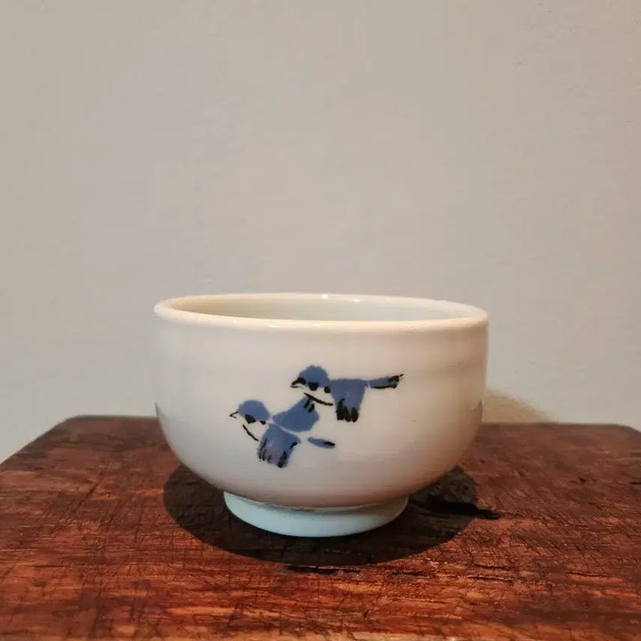 [BUNJANG] Master Baek San Kim Jeong-ok Traditional Kiln Celadon Porcelain Bowl (Bo-deum-i) / [명장 백산 김정옥] 전통 장작가마 청화백자 완 (보듬이다완)
