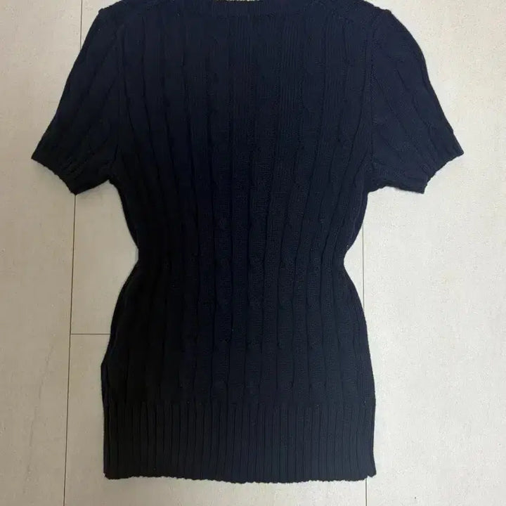 [BUNJANG] Polo Ralph Lauren Navy Cable Knit Short Sleeve Sweater / 배송비포함) 폴로 꽈배기 니트 폴로 랄프로렌 네이비 케이블 반팔 니트