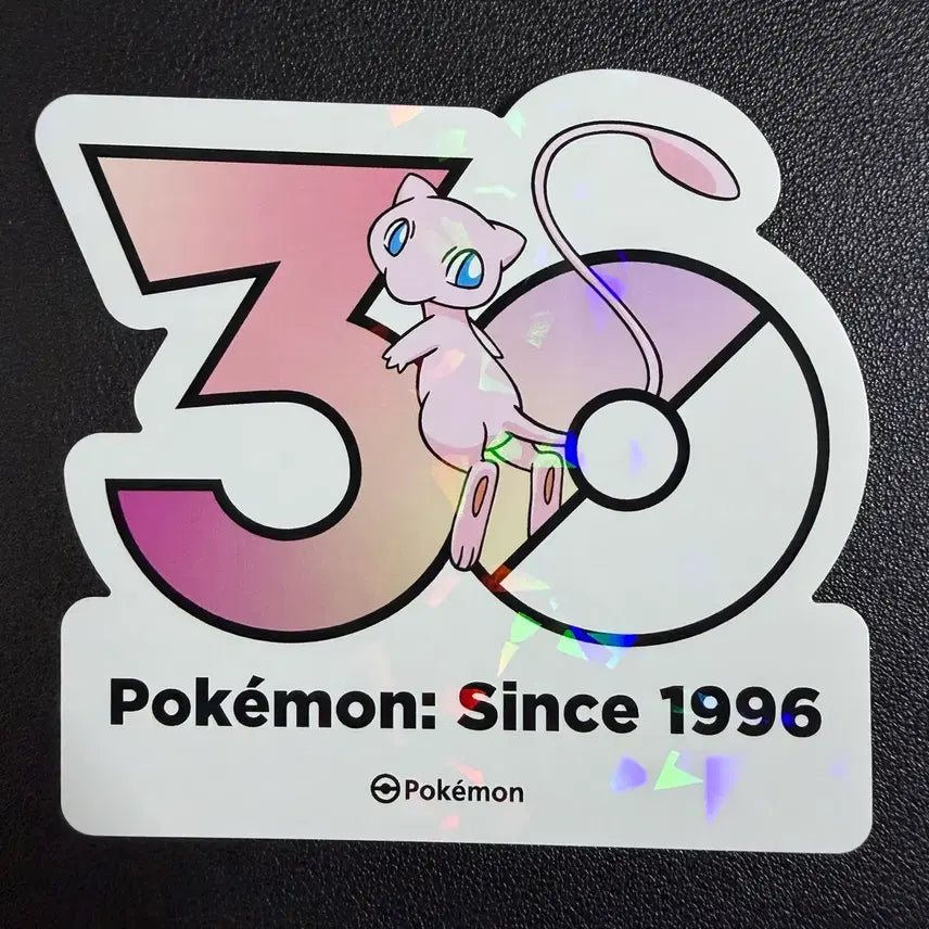 [BUNJANG] Pokemon 30th Anniversary Logo Sticker Mew / 포켓몬스터 30주년 로고 스티커 뮤