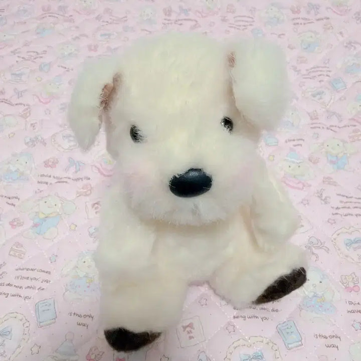 [BUNJANG] Retro Vintage White Puppy Doll / 레트로 빈티지 강아지 인형