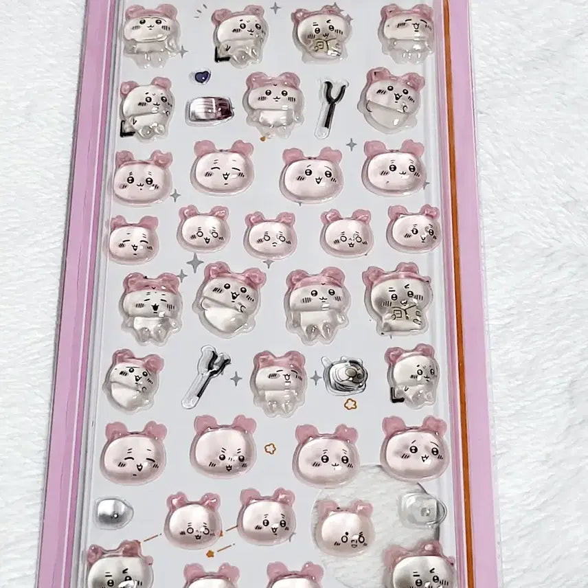 [BUNJANG] Chiikawa Bonbon Drop 3D Sticker Set (Momonga, Kani, Usagi, Hachiware, Rakko) / 세트)치이카와 봉봉드롭 3d입체스티커 모몽가 카니 우사기 하치와레 랏코