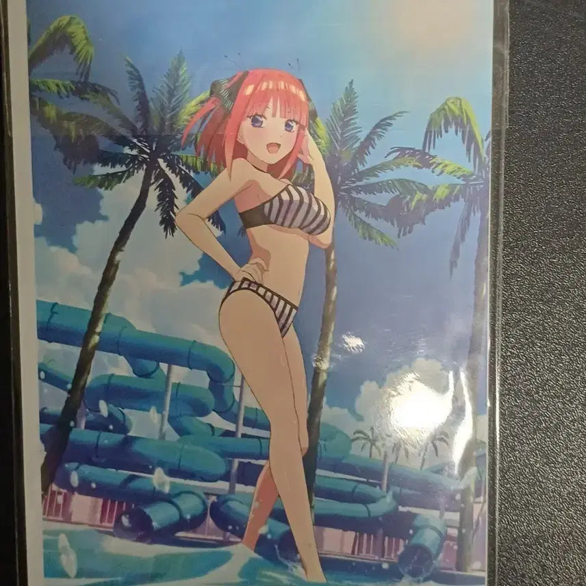 [BUNJANG] The Quintessential Quintuplets Nino Nakano Swimsuit Illustration Postcard / 5등분의 신부 나카노 니노 수영복 일러스트 엽서