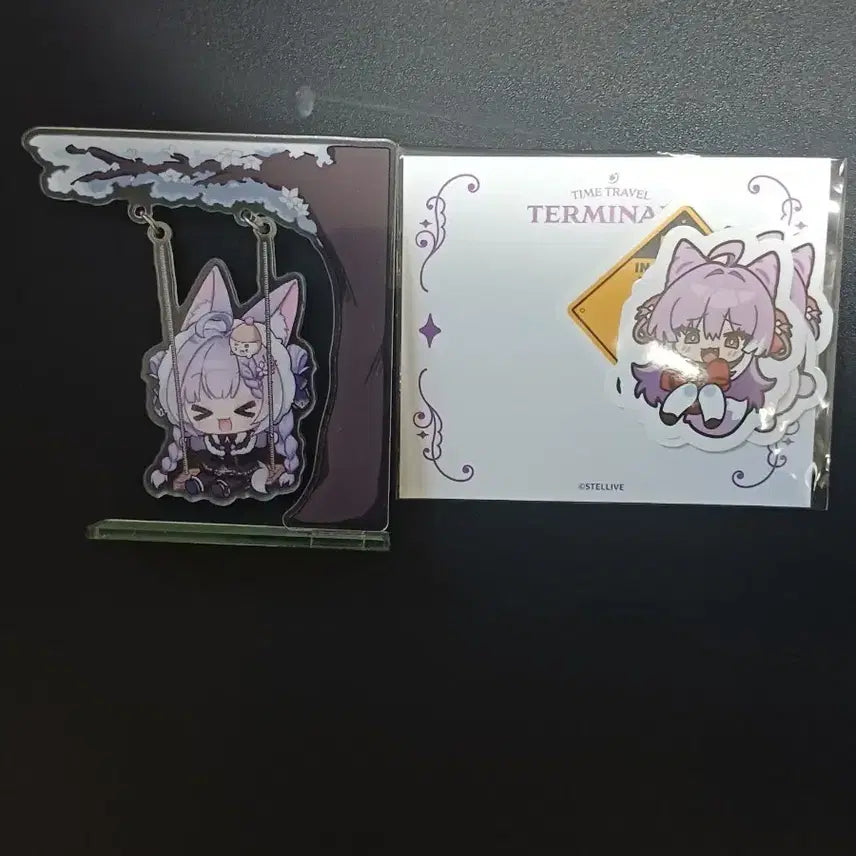 [BUNJANG] Stellive Tenko Shibuki Acrylic Stand + Sticker Set / 스텔라이브 텐코 시부키 아크릴 스탠드 + 스티커