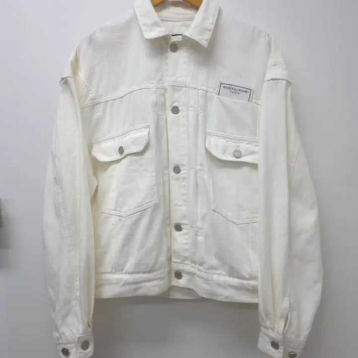 [BUNJANG] Wooyoungmi White Denim Jacket Size 48 / 우영미 화이트 데님 자켓 48