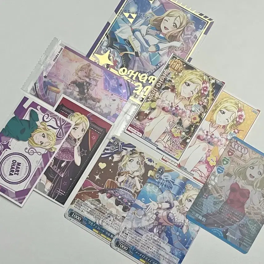 [BUNJANG] Love Live! Sunshine!! Aqours Mari Ohara Paper Goods Set / 러브라이브) 오하라 마리 지류 세트 (웨하스, 아케페스, 스티커 등)
