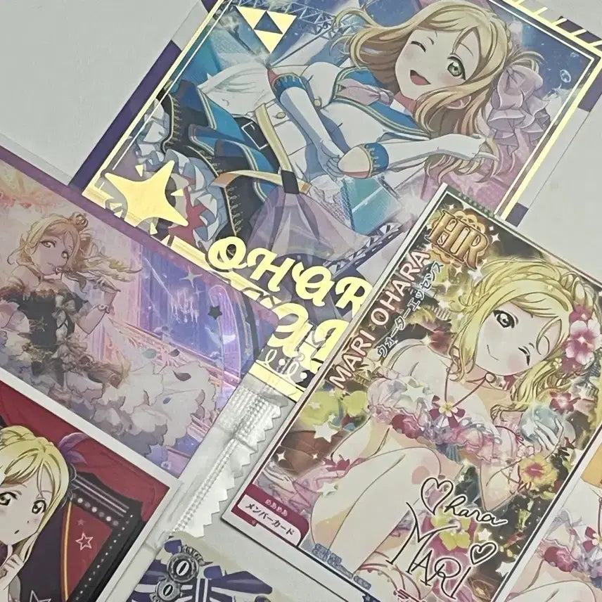 [BUNJANG] Love Live! Sunshine!! Aqours Mari Ohara Paper Goods Set / 러브라이브) 오하라 마리 지류 세트 (웨하스, 아케페스, 스티커 등)