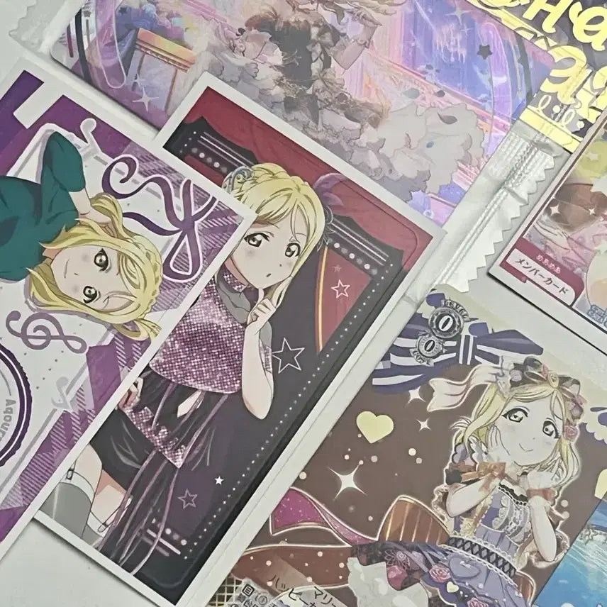 [BUNJANG] Love Live! Sunshine!! Aqours Mari Ohara Paper Goods Set / 러브라이브) 오하라 마리 지류 세트 (웨하스, 아케페스, 스티커 등)