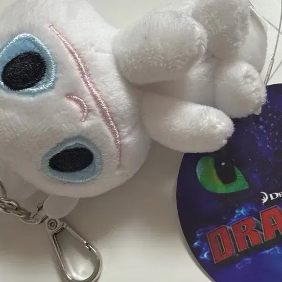 [BUNJANG] How to Train Your Dragon Light Fury Plush Keychain / 드래곤 길들이기 라이트퓨어리 인형 키링