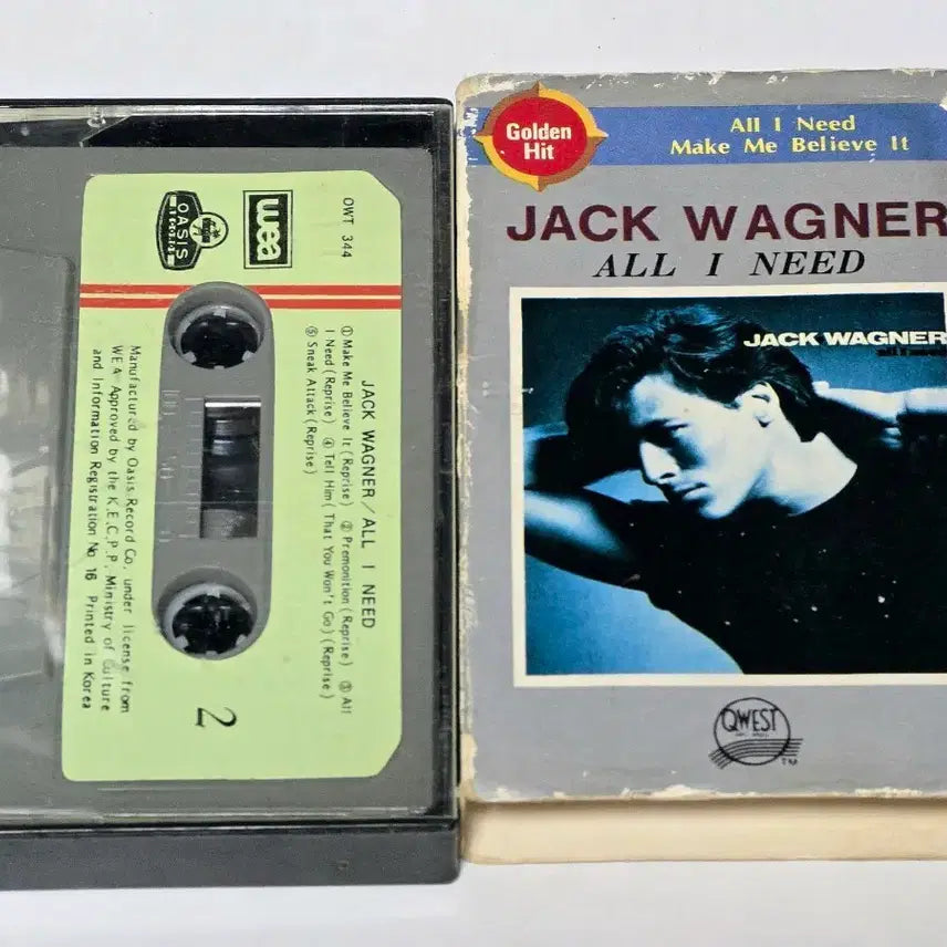 [BUNJANG] Jack Wagner All I Need 1984 Cassette Tape / 잭 왜그너 (Jack Wagner) - All I Need (오아시스 라