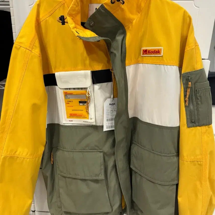 [BUNJANG] Kodak Color Block Multi-Pocket Jacket (L) / 코닥(Kodak) 컬러블록 멀티포켓 자켓 (L사이즈 / 새제품)