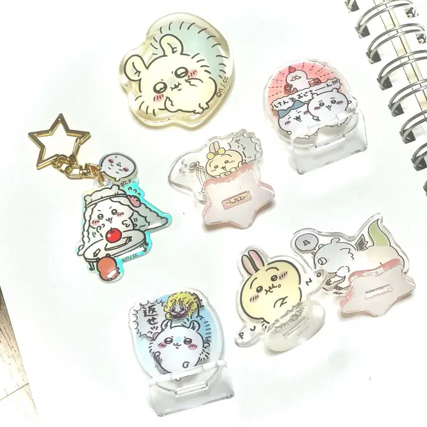 [BUNJANG] Chiikawa Momonga Acrylic Stand Keyring Bundle Set / 치이카와 먼작귀 아크릴스탠드 키링 일괄
