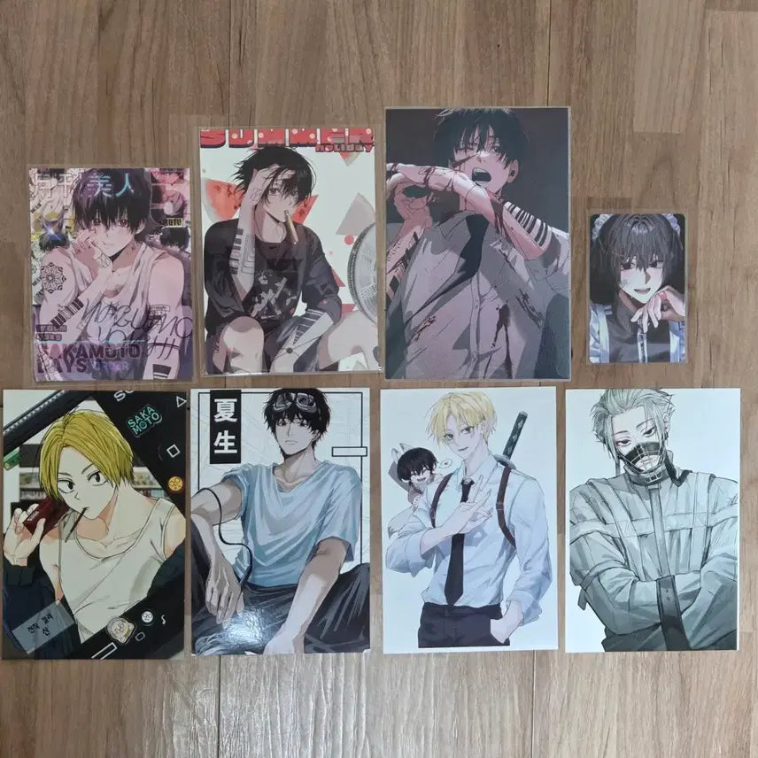 [BUNJANG] Sakamoto Days Nguemon Gaku Postcard &amp; Photocard Bundle Set / 일괄)사카모토데이즈 비공굿 엽서 포카 나구모 신 가쿠
