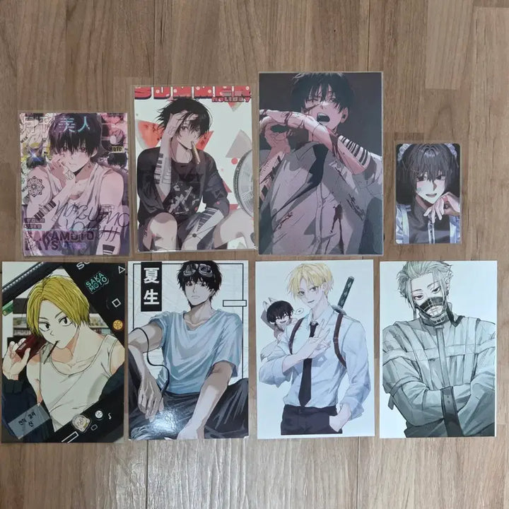 [BUNJANG] Sakamoto Days Nguemon Gaku Postcard &amp; Photocard Bundle Set / 일괄)사카모토데이즈 비공굿 엽서 포카 나구모 신 가쿠