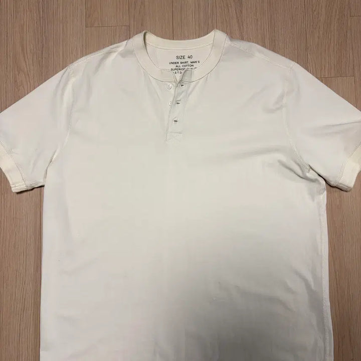 [BUNJANG] Outstanding Vintage Henlay Neck T-Shirt / 아웃스탠딩 빈티지 헨리넥