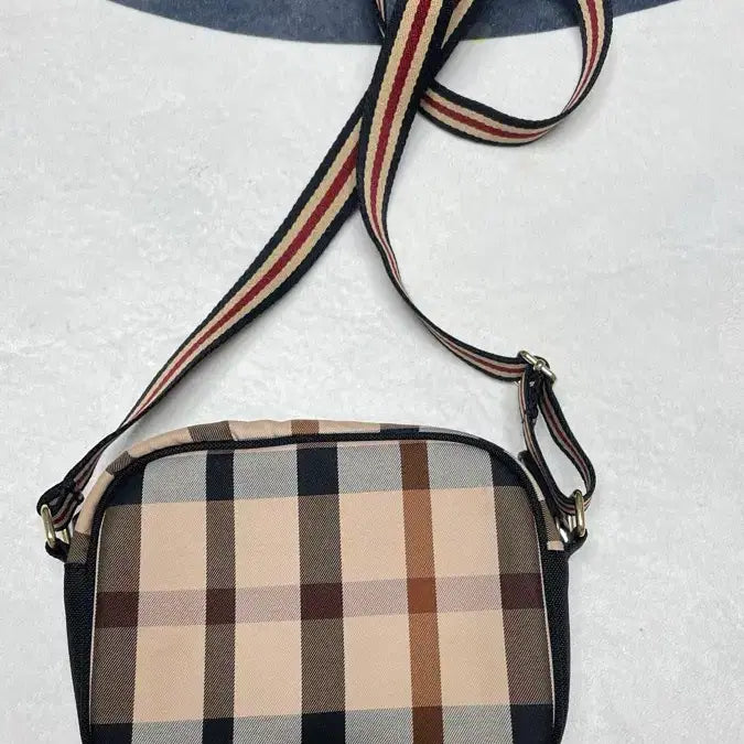 [BUNJANG] Daks Check Pattern Ribbon Mini Crossbody Bag / 체크무늬 크로스백 가방 닥스 리본 미니