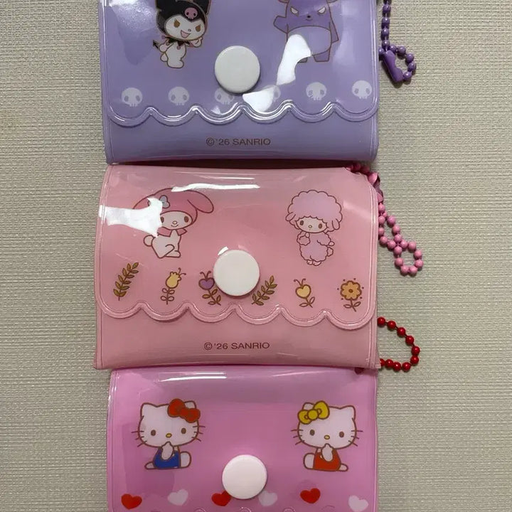 [BUNJANG] Sanrio Candy Bong Bong Sticker Pouch Mini Keychain (Set of 3) / 새상품)  산리오 캔디봉봉 스티커 파우치 미니 키링 3개