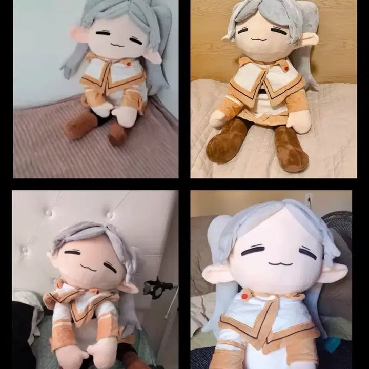 [BUNJANG] Frieren Large Plush Doll + Badge Set / 왕큰 귀여운 프리렌 봉제인형+배지굿즈