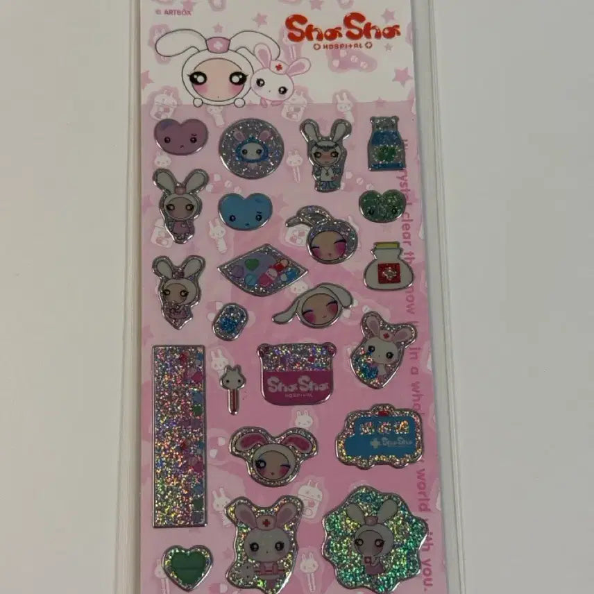 [BUNJANG] Shasha Rabbit Stickers Classic Paper Diary Set / 고전스티커 샤샤 토끼스티커 고전 지류 다이어리셋업