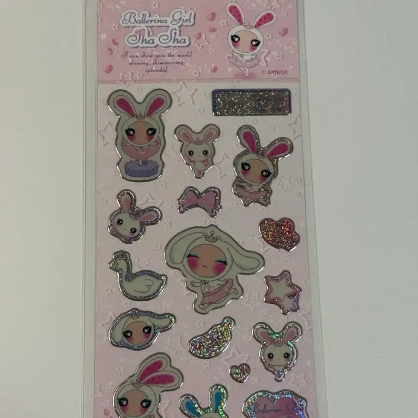 [BUNJANG] Shasha Rabbit Stickers Classic Paper Diary Set / 고전스티커 샤샤 토끼스티커 고전 지류 다이어리셋업