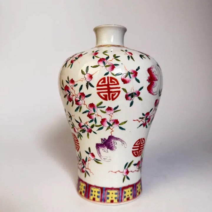 [BUNJANG] Celadon Vase with Underglaze Blue Decoration of Pears and Bats / 분채 복수문 매병