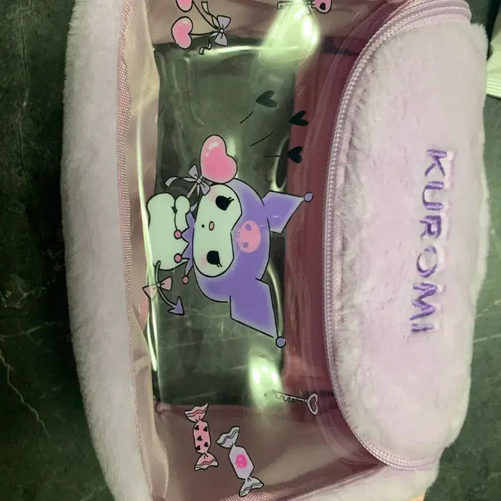 [BUNJANG] Kuromi Fur Pouch Ita Bag Otaku Bag / 쿠로미 퍼 파우치 가방 이타백 오타쿠백
