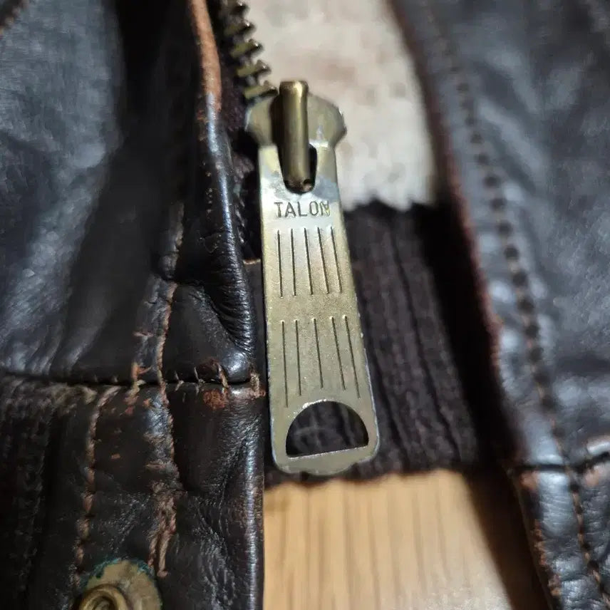 [BUNJANG] 1970s William Barry G-1 Leather Jacket Size 40 / 70s 미국 윌리엄 베리 G-1 가죽 자켓