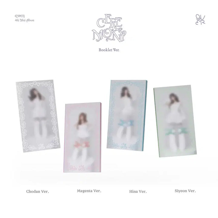[BUNJANG] QWER Ceremony Booklet Unsealed Album Set (Cho-dan, Magenta, Hina, Si-yeon) / QWER 세레머니 북클릿 미개봉 앨범 세트 쵸단 마젠타 히나 시연