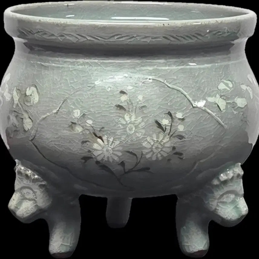 [BUNJANG] Ji Soon Tak Celadon Three-Legged Incense Burner / *도암지순탁 도자기 청자 삼족 향로