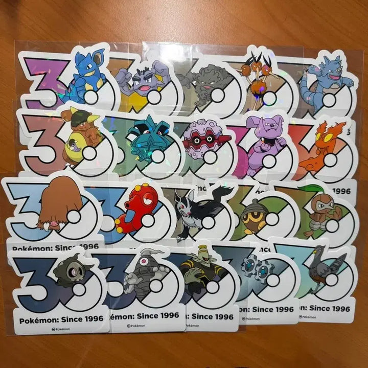 [BUNJANG] Pokemon 30th Anniversary Stickers / 포켓몬 30주년 스티커 1200