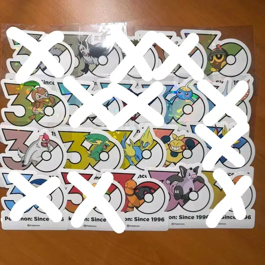 [BUNJANG] Pokemon 30th Anniversary Stickers / 포켓몬 30주년 스티커 1200