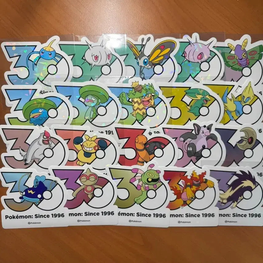 [BUNJANG] Pokemon 30th Anniversary Stickers / 포켓몬 30주년 스티커 1200