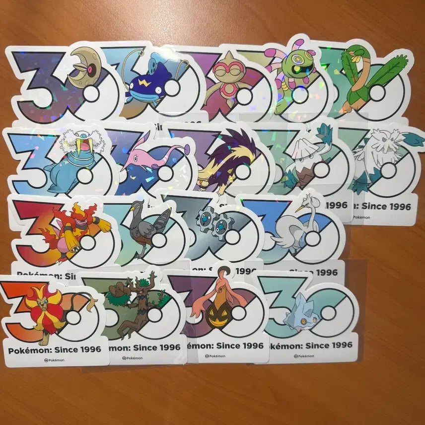 [BUNJANG] Pokemon 30th Anniversary Stickers / 포켓몬 30주년 스티커 1200