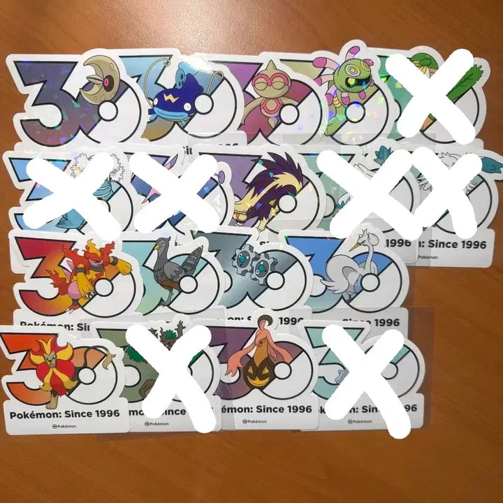 [BUNJANG] Pokemon 30th Anniversary Stickers / 포켓몬 30주년 스티커 1200