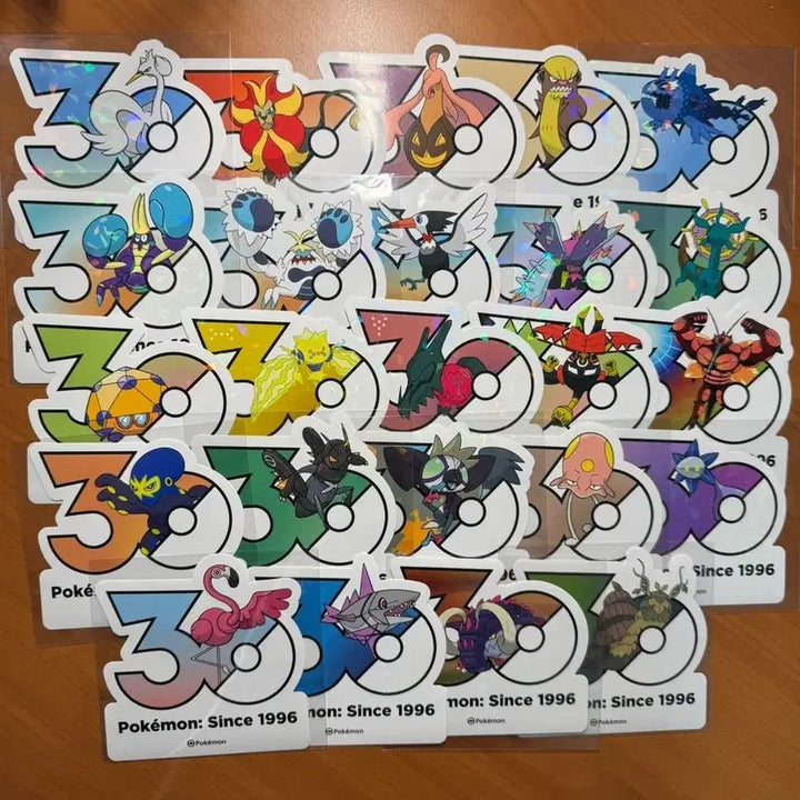 [BUNJANG] Pokemon 30th Anniversary Stickers / 포켓몬 30주년 스티커 1200