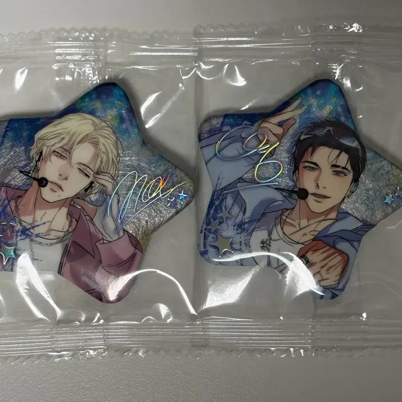 [BUNJANG] Sparkles Resin Popup Backlight Can Badge Set Han Seoin Baek Youngwoon / 스파클즈 레진 팝업 백라이트 캔뱃지 한서인 백영운 세트
