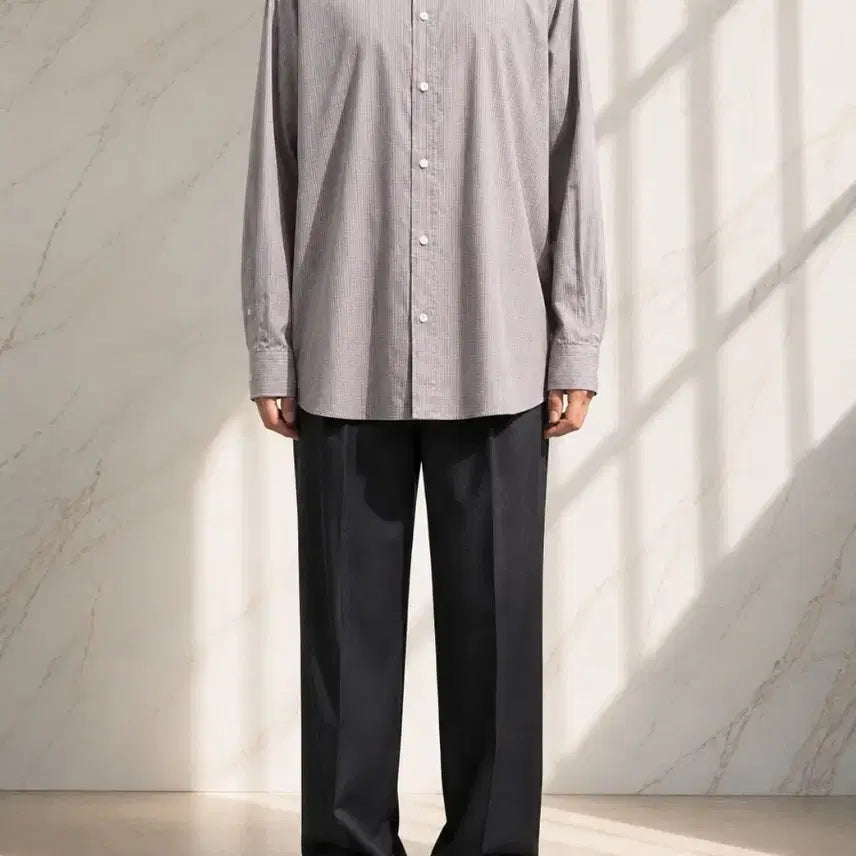 [BUNJANG] Hermes Glen Check Cotton Shirt - Brown/Orange / (정품) HERMES 에르메스 프랑스제 글렌 체크 셔츠 / 115~120