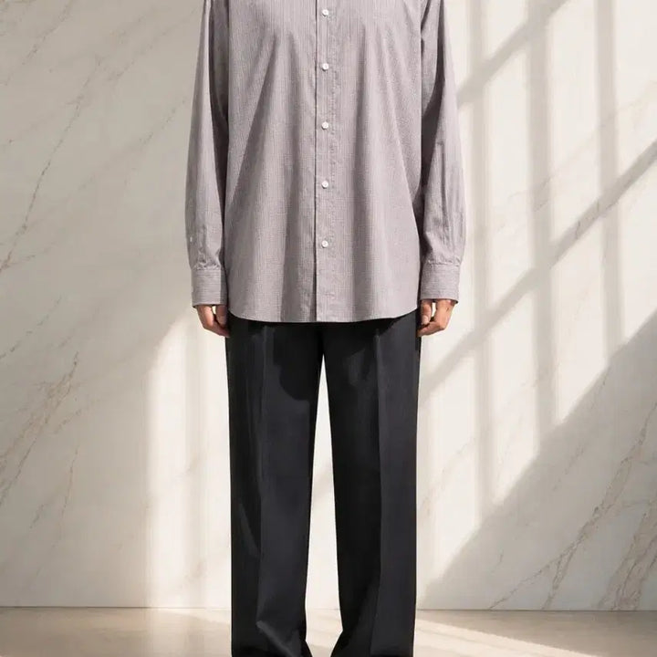 [BUNJANG] Hermes Glen Check Cotton Shirt - Brown/Orange / (정품) HERMES 에르메스 프랑스제 글렌 체크 셔츠 / 115~120