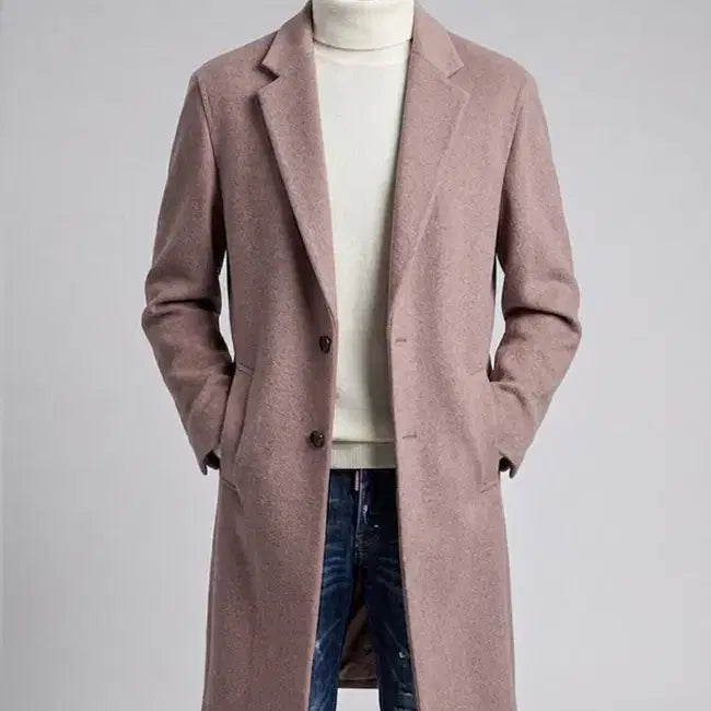 [BUNJANG] Vanhart di Albazar Italian Handmade Pink Semi-Oversized Wool Cashmere Coat / 반하트 디 알바자/이태리 핸드메이드 핑크 세미오버핏 코트/50[105]