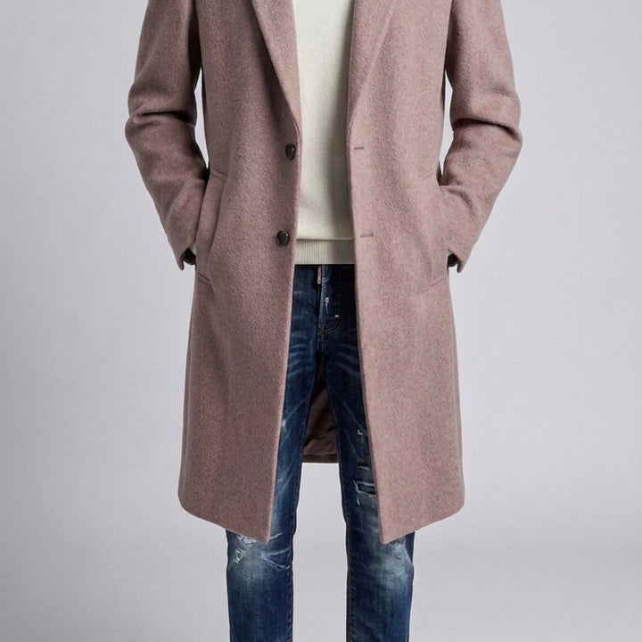 [BUNJANG] Vanhart di Albazar Italian Handmade Pink Semi-Oversized Wool Cashmere Coat / 반하트 디 알바자/이태리 핸드메이드 핑크 세미오버핏 코트/50[105]