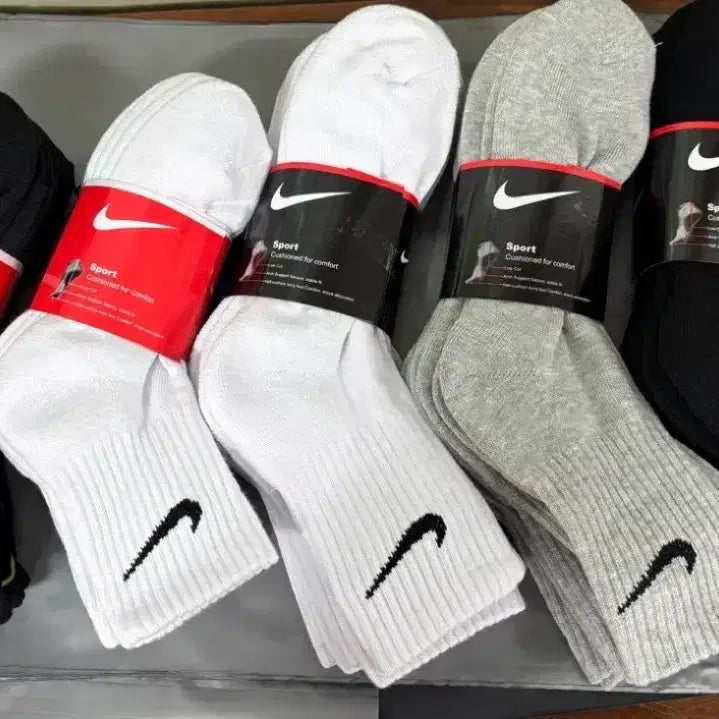 [BUNJANG] Nike Crew Socks 20 Pairs, Double Cushion Bottom / (무료배송)나이키 양말 중목 2중 쿠션바닥 20켤레