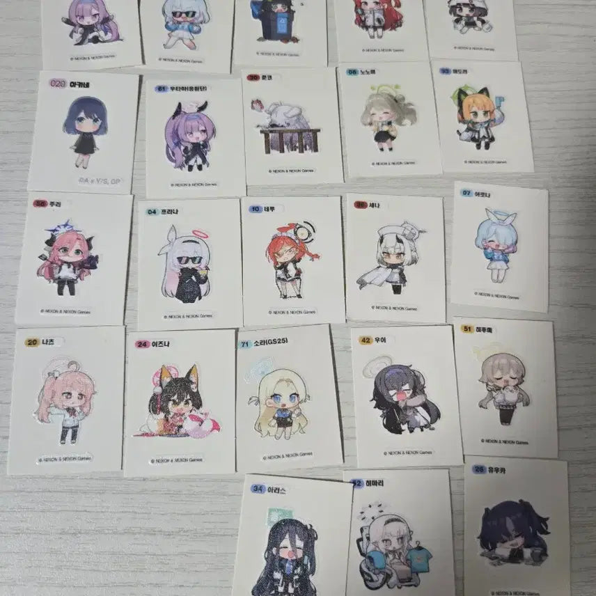 [BUNJANG] Blue Archive Sticker Collection Bundle / 블루아카이브 띠부실팝니다.