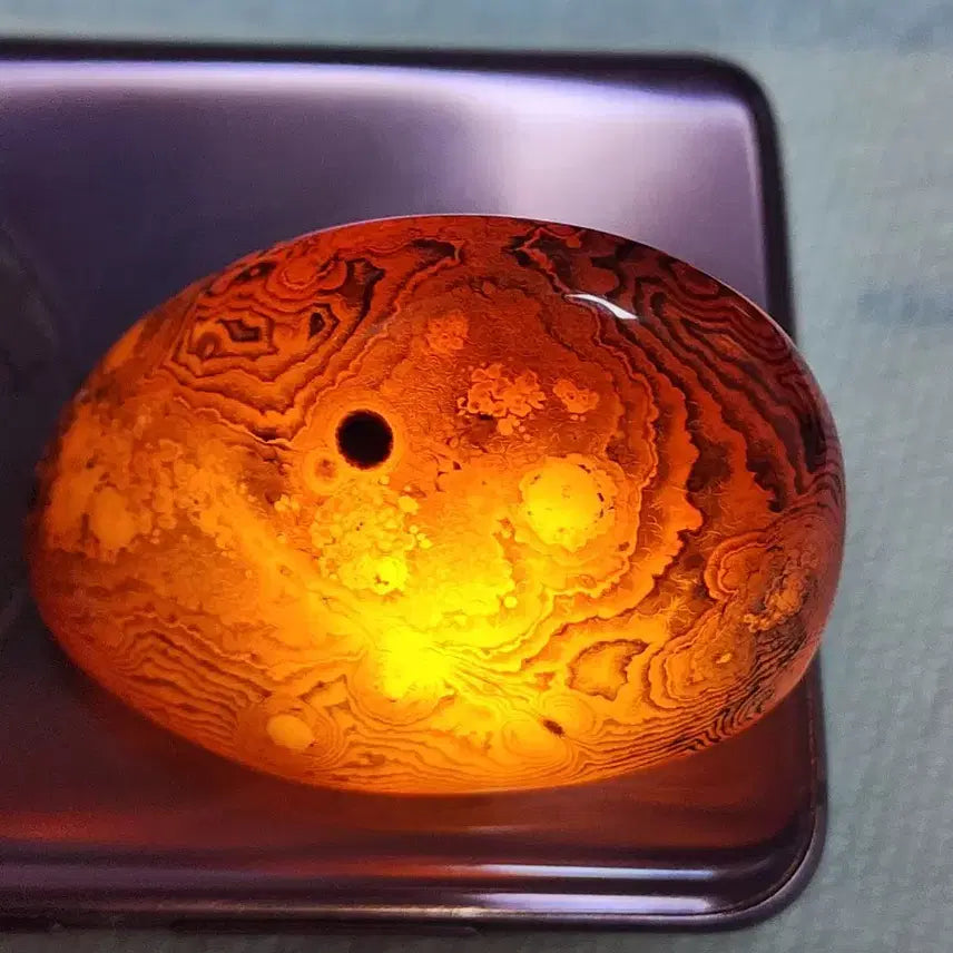 [BUNJANG] Natural Agate Crystal Stone with Stand / 천연크리스탈 마노 아게이트 원석+받침대