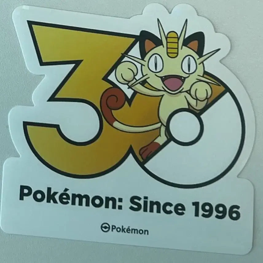 [BUNJANG] Pokemon 30th Anniversary Meowth Sticker / 포켓몬 30주년 기념 스티커 나옹
