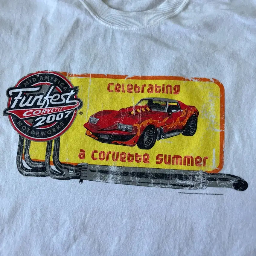 [BUNJANG] Heinz 2007 Chevrolet Corvette Racing Short Sleeve T-Shirt / 헤인즈 2007 쉐보레 콜벳 반팔 레이싱 프로모 티셔츠